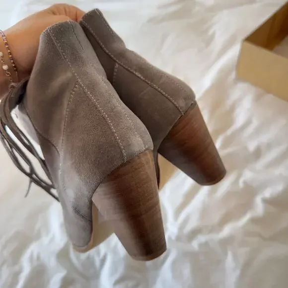 Howsty Marci Suede Western Bootie in Grey Size 39 - Picture 4 of 8